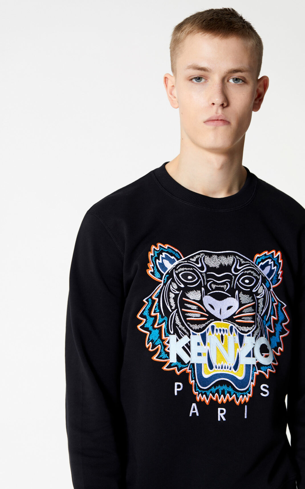 Sudadera Kenzo Tiger Hombre Negras RCA607542